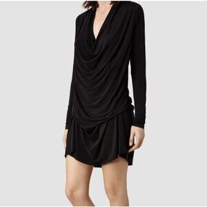 All Saints Amei Relaxed and Draped Mini Dress 8